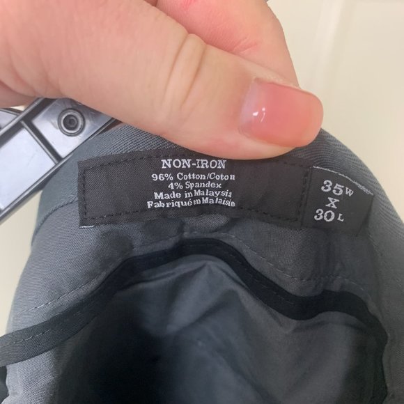 Nordstrom Men non-iron gray chino 35 x 30 - Picture 6 of 6